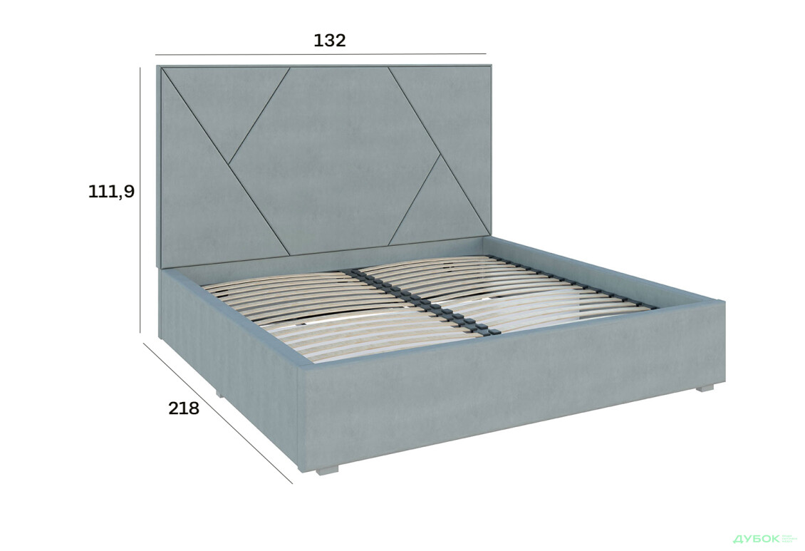 Изображение 4 - Кровать-подиум Svit Mebliv Саманта 2, 120х200 см без механизма велюр Багира, 35