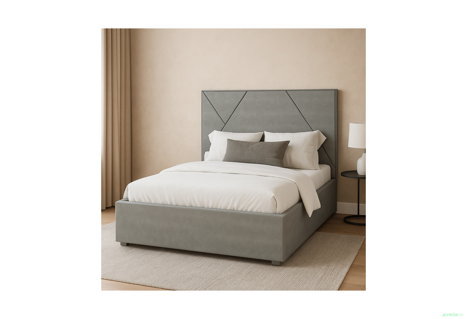 Изображение 2 - Кровать-подиум Svit Mebliv Саманта 2, 120х200 см без механизма велюр Багира, 35
