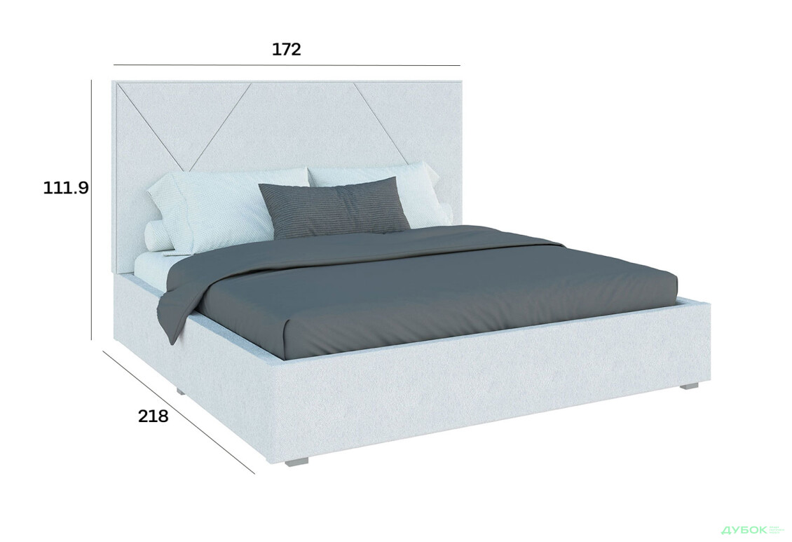 Зображення 6 - Ліжко-подіум Світ Меблів Саманта 2, 160х200 см підйомне велюр Руно біле