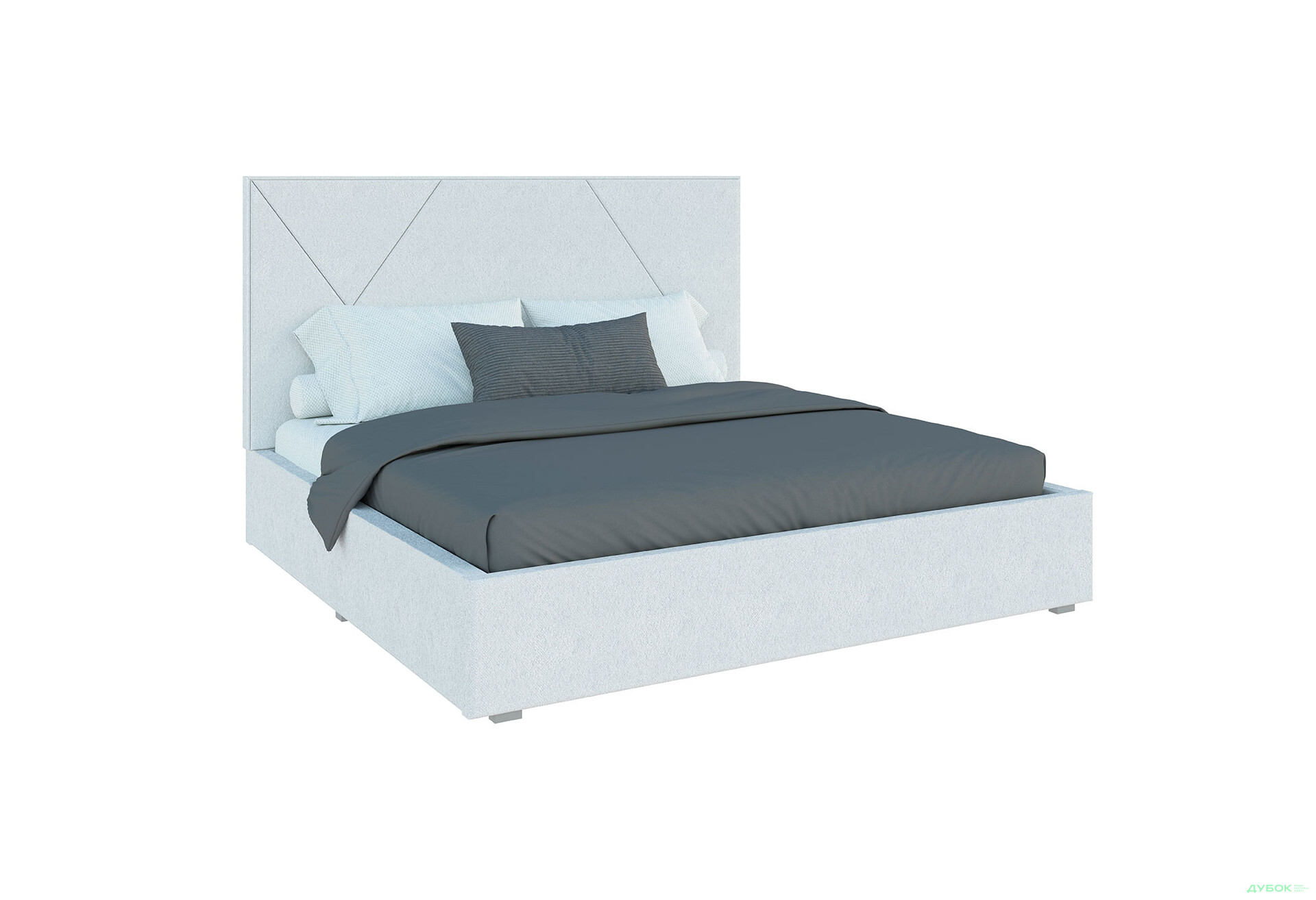 Изображение 1 - Кровать-подиум Svit Mebliv Саманта 2, 160х200 см без механизма велюр Руно белое