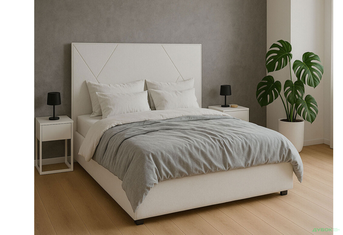 Изображение 2 - Кровать-подиум Svit Mebliv Саманта 2, 140х200 см подъемная велюр Руно белое