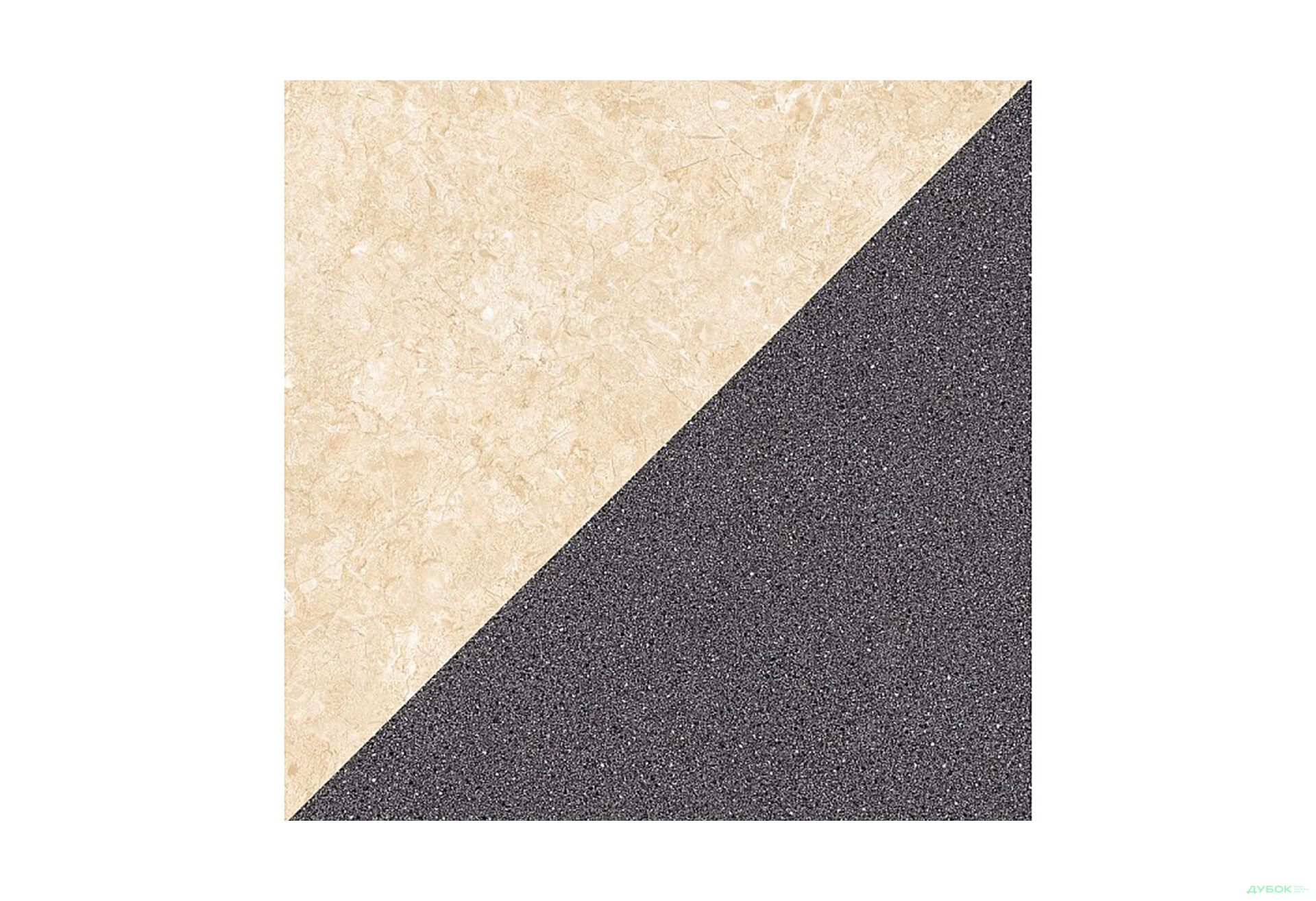 Зображення 1 - Стінова панель 2-стороння Мармур Королівський Білий / Граніт Антрацит K212 PE/К203 PE р.4100х640х10 Кроноспан