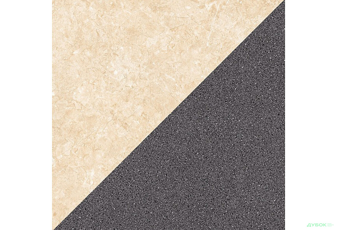 Стінова панель 2-стороння Мармур Королівський Білий / Граніт Антрацит K212 PE/К203 PE р.4100х640х10 Кроноспан