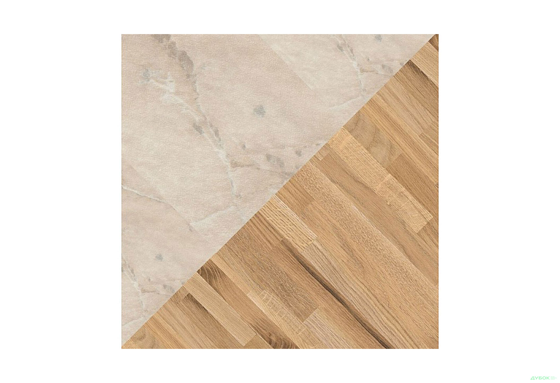 Зображення 1 - Стінова панель 2-стороння Мармур Лосось / Дуб Портхаус Світлий 1947 PE/К091 PE р.4100х640х10 Кроноспан