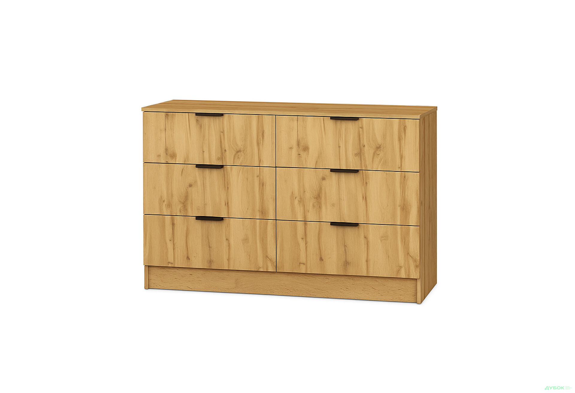 Изображение 1 - Комод Viant Сити 1 на 6 ящиков 120 см, дуб тахо