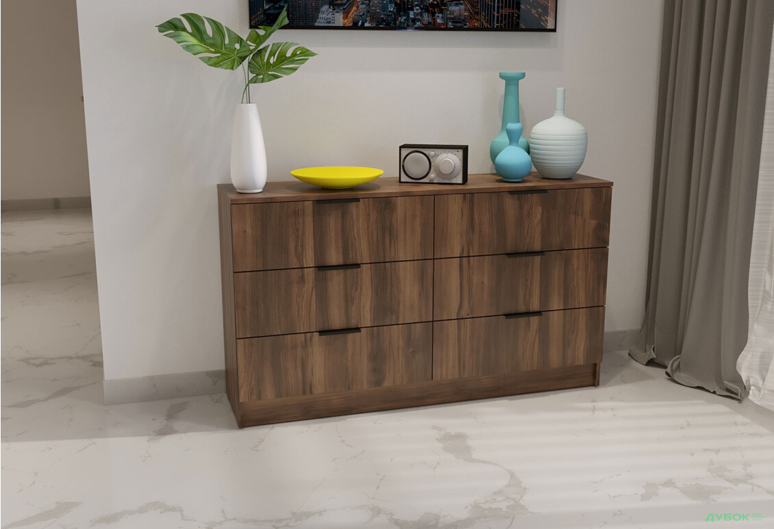 Изображение 2 - Комод Viant Сити 1 на 6 ящиков 120 см, ристретто