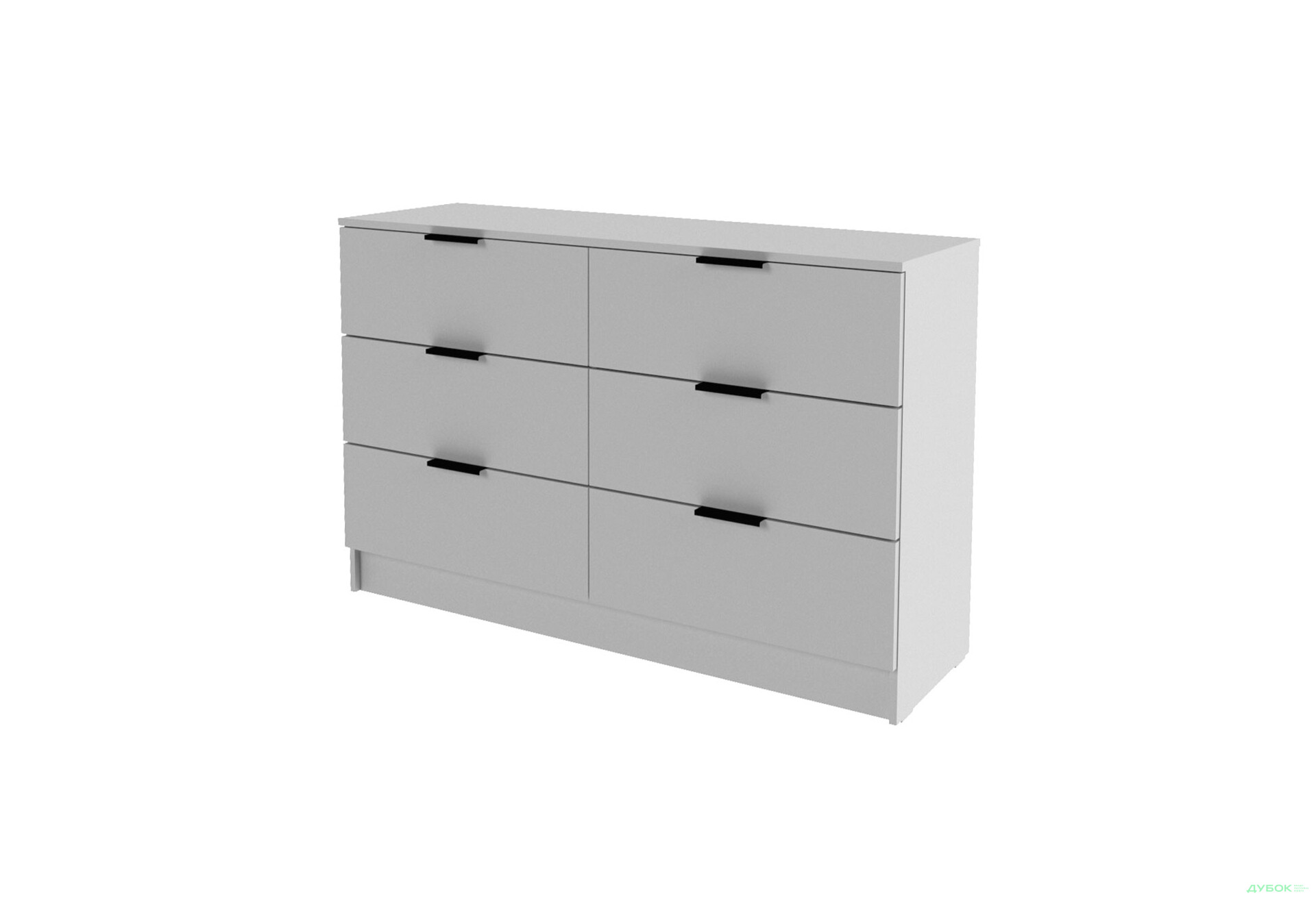 Изображение 1 - Комод Viant Сити 1 на 6 ящиков 140 см, серый