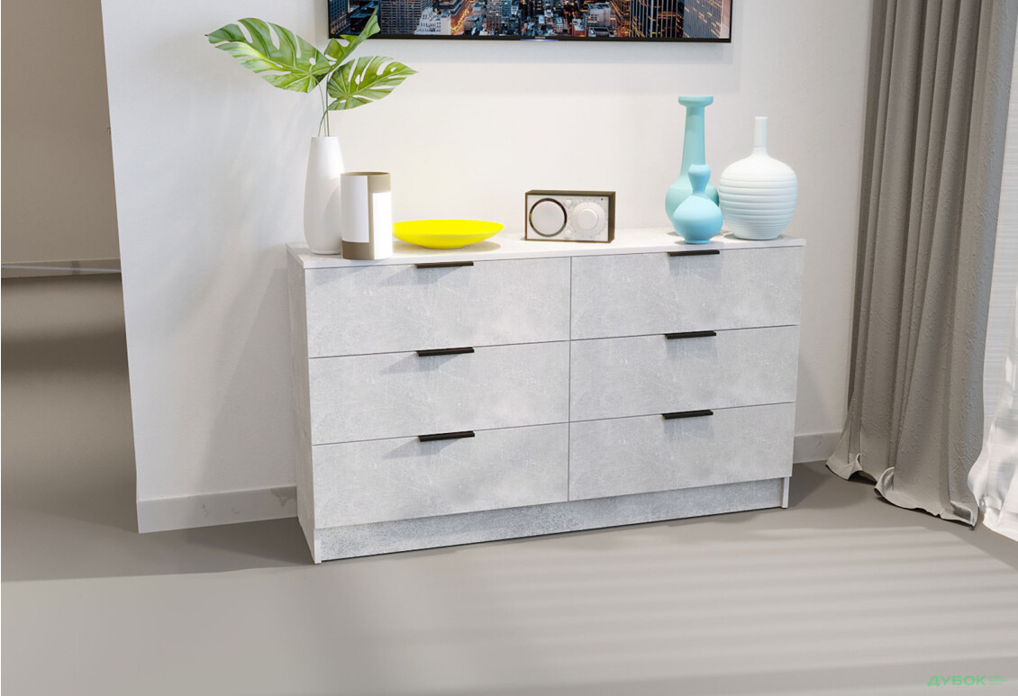 Изображение 2 - Комод Viant Сити 1 на 6 ящиков 140 см, индастриал