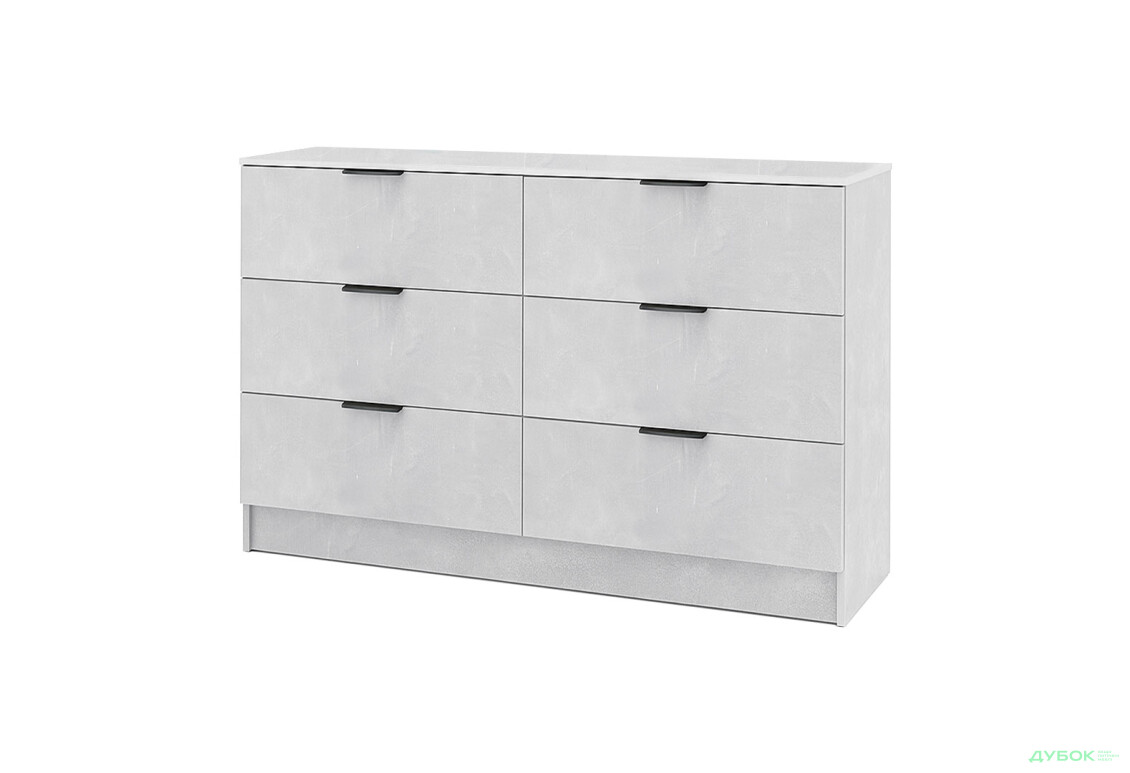 Комод Viant Сити 1 на 6 ящиков 140 см, индастриал