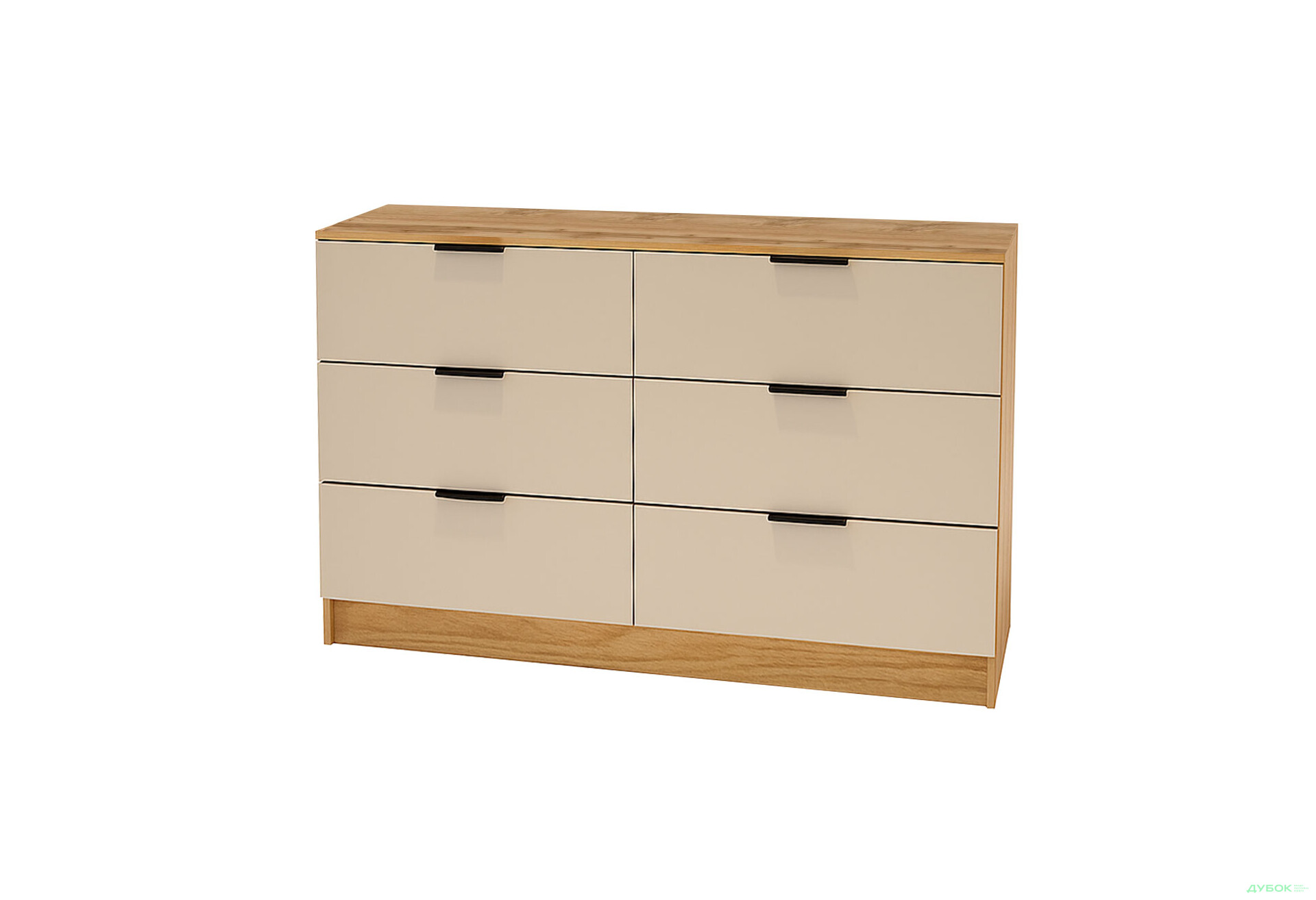 Изображение 1 - Комод Viant Сити 1 на 6 ящиков 140 см, дуб тахо / кашемир
