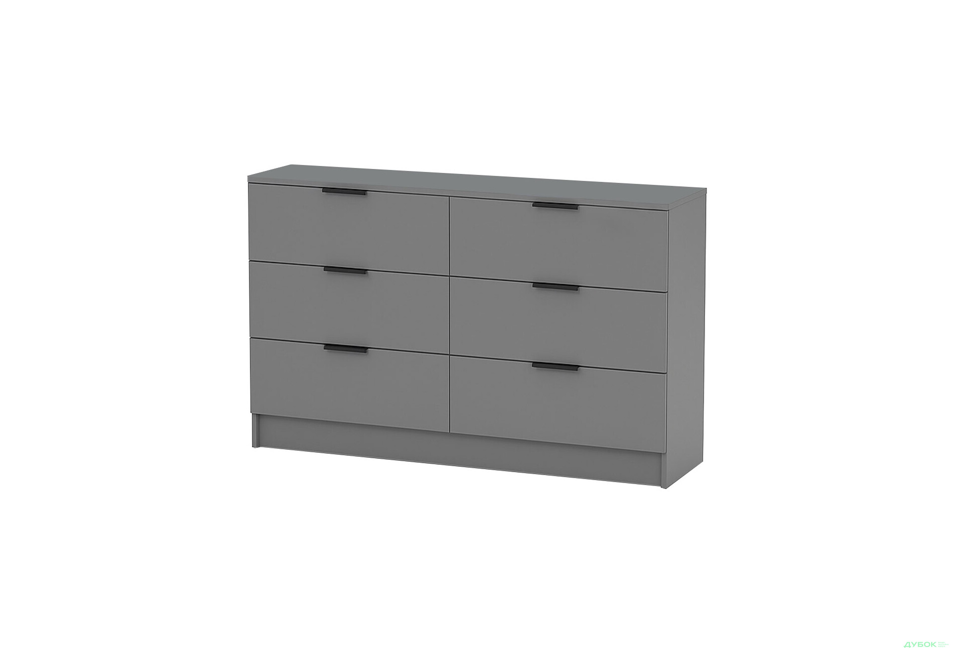 Изображение 1 - Комод Viant Сити 1 на 6 ящиков 140 см, антрацит