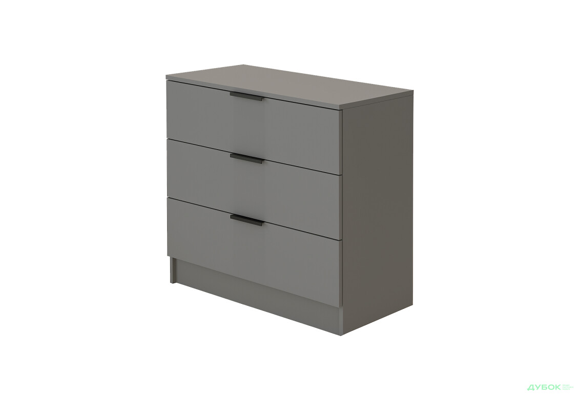 Комод Viant Сити 2 на 3 ящика 80 см, антрацит