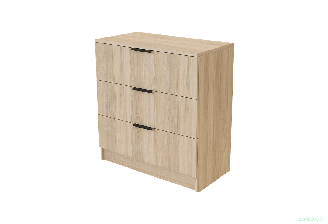 Комод Viant Сити 2 на 3 ящика 80 см, дуб сонома