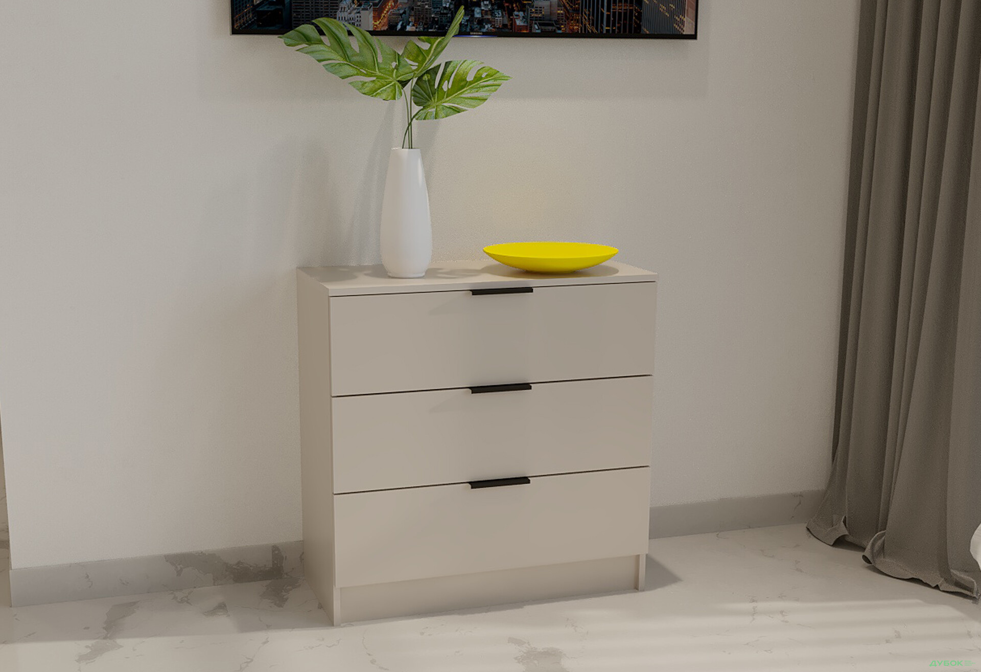 Изображение 2 - Комод Viant Сити 2 на 3 ящика 80 см, кашемир