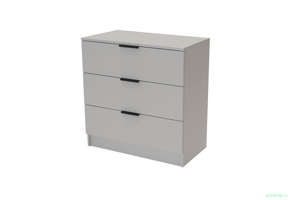 Комод Viant Сити 2 на 3 ящика 80 см, серый