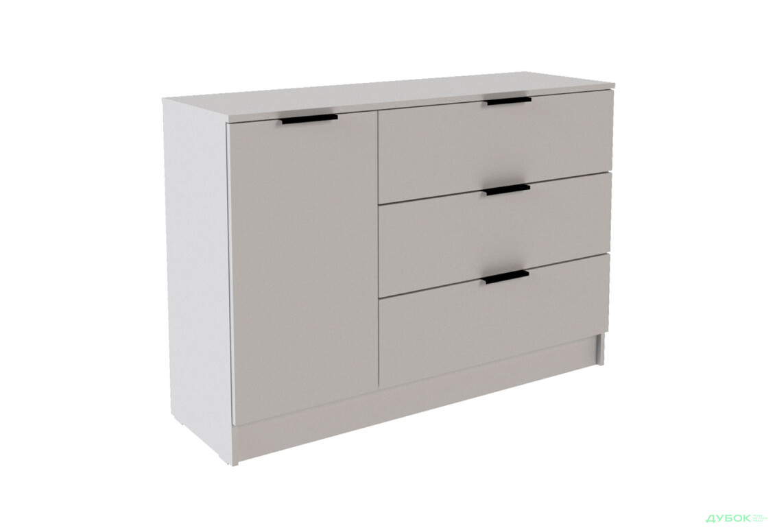 Комод Viant Сити 3 на 3 ящика и 1 дверку 120 см, кашемир