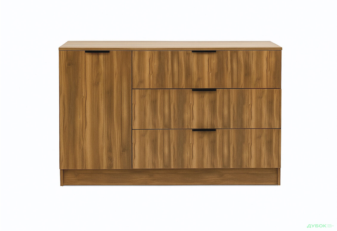 Комод Viant Сити 3 на 3 ящика и 1 дверку 120 см, янтарь