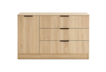 Комод Viant Сити 3 на 3 ящика и 1 дверку 120 см, дуб сонома