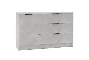 Комод Viant Сити 3 на 3 ящика и 1 дверку 120 см, индастриал