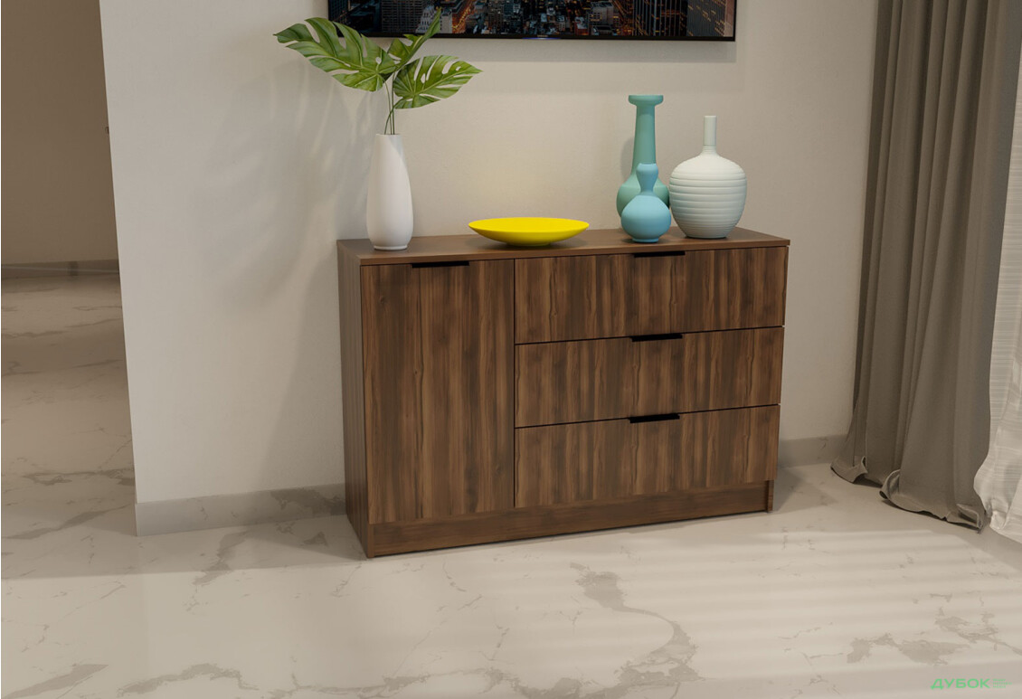Изображение 2 - Комод Viant Сити 3 на 3 ящика и 1 дверку 120 см, ристретто