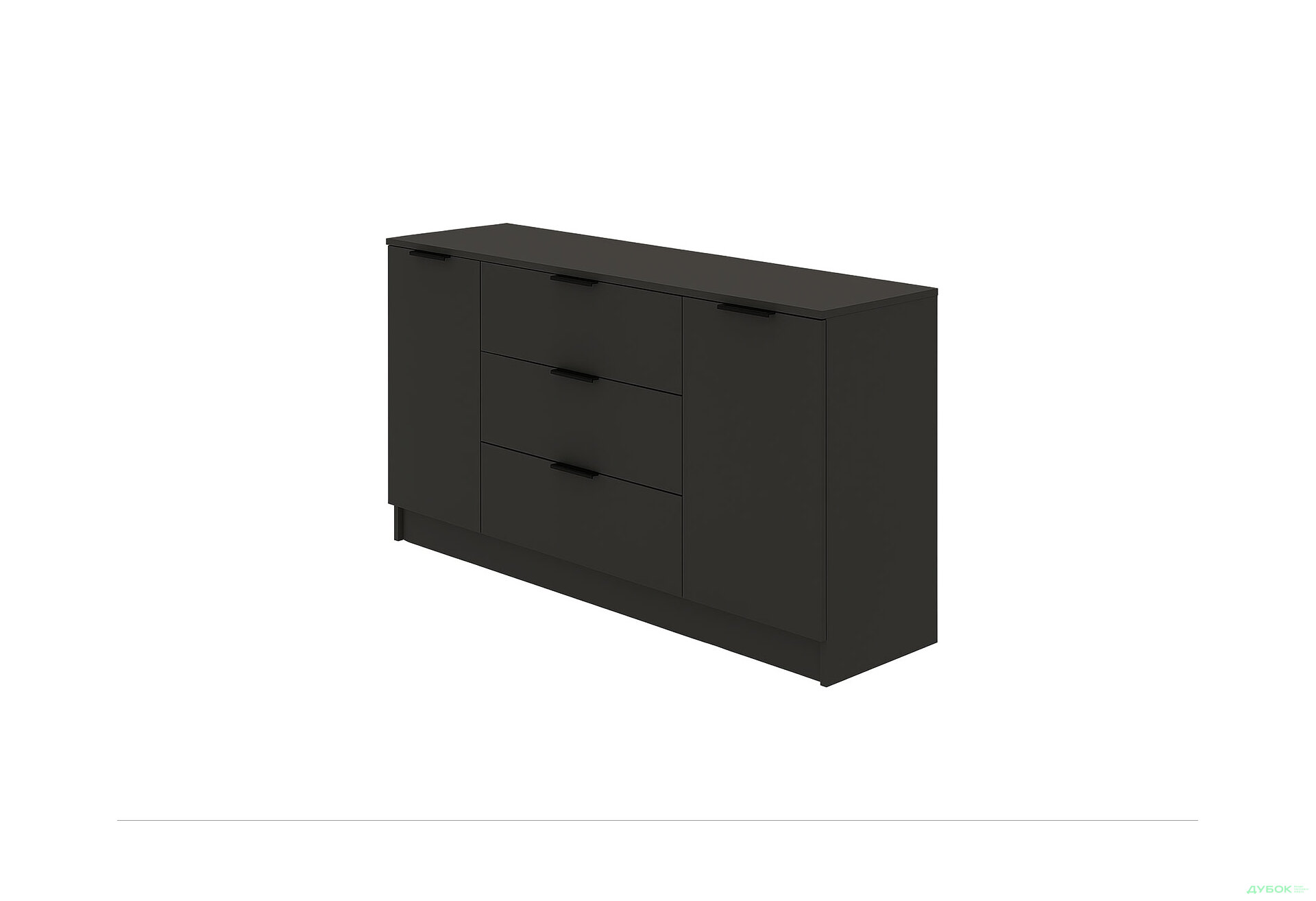 Зображення 1 - Комод Сіті 4 на 3 шухляди з 2 дверкою 150 см, антрацит