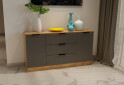 Изображение 2 - Комод Viant Сити 4 на 3 ящика и 2 дверками 150 см, дуб тахо / антрацит
