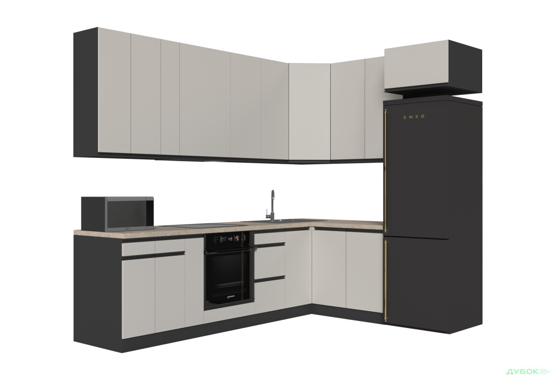 Зображення 4 - Кухня VIP-master ГаМа / GaMa Люкс 300x200 см, антрацит / кашемір