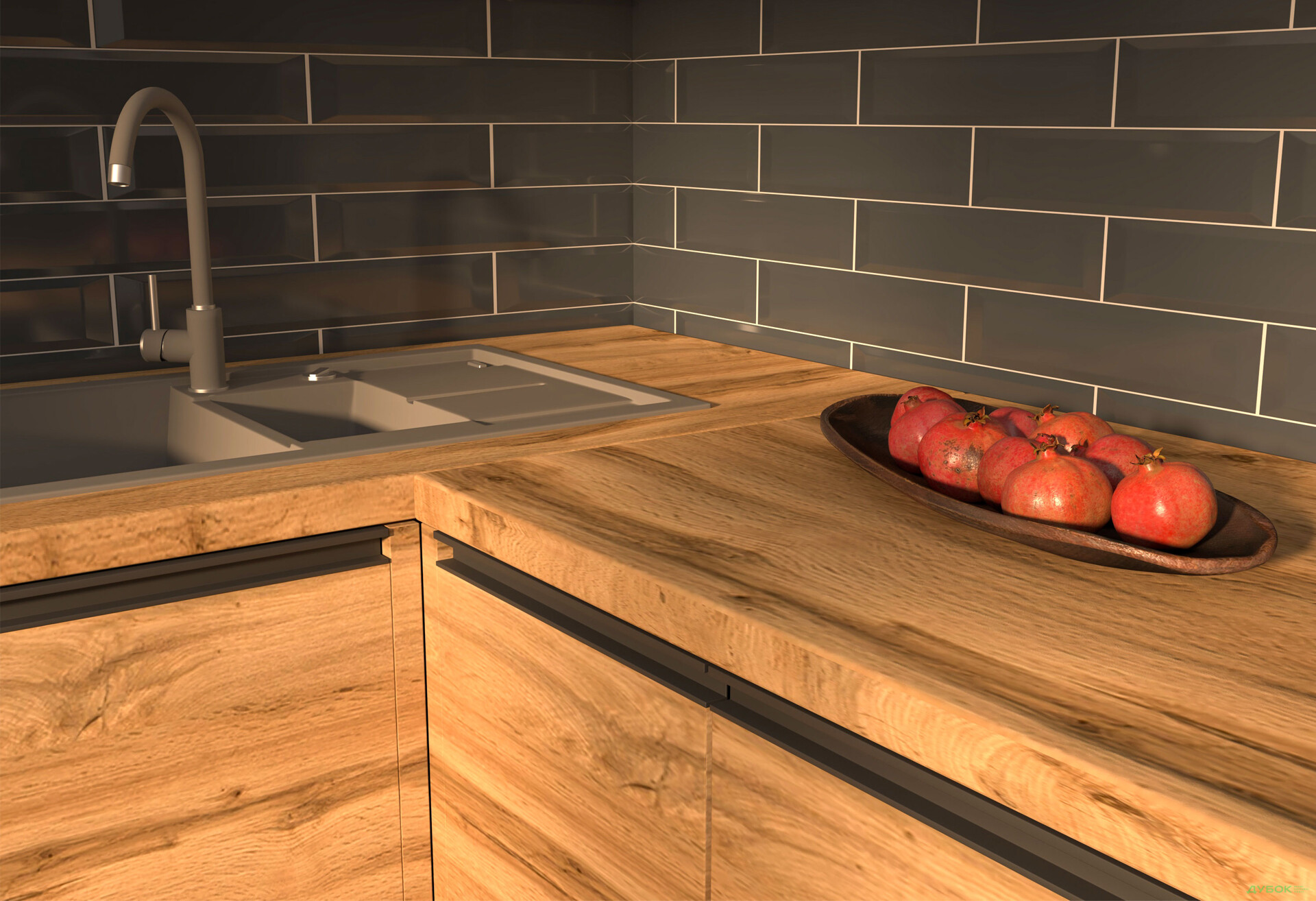 Зображення 3 - Кухня VIP-master ГаМа / GaMa Люкс 300x200 см, німфея альба / дуб аппалачі