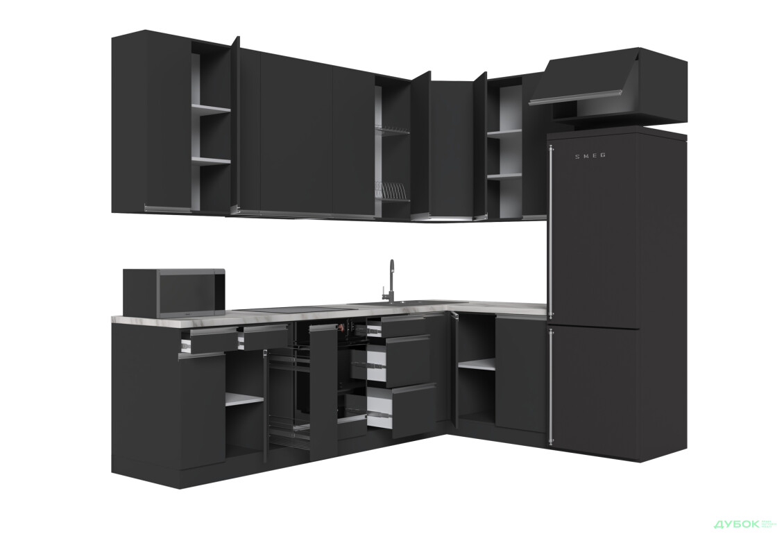 Зображення 5 - Кухня VIP-master ГаМа / GaMa Люкс 300x200 см, антрацит