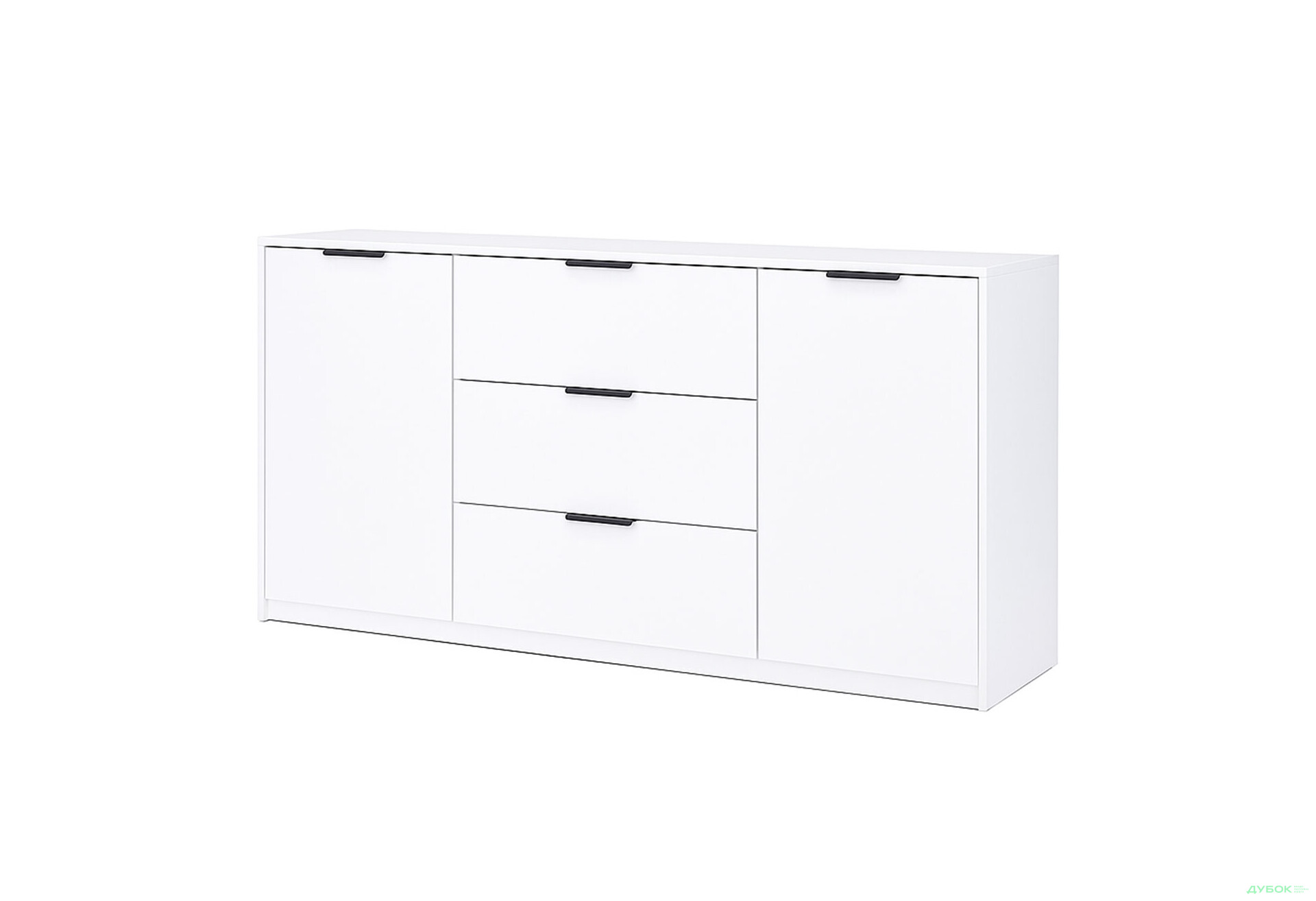 Изображение 1 - Комод МироМарк Roma Color / Рома Колор с 2 дверками и 3 ящиками 160 см глянец белый