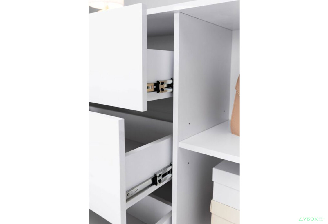 Изображение 5 - Комод МироМарк Roma Color / Рома Колор с 2 дверками и 3 ящиками 160 см глянец белый