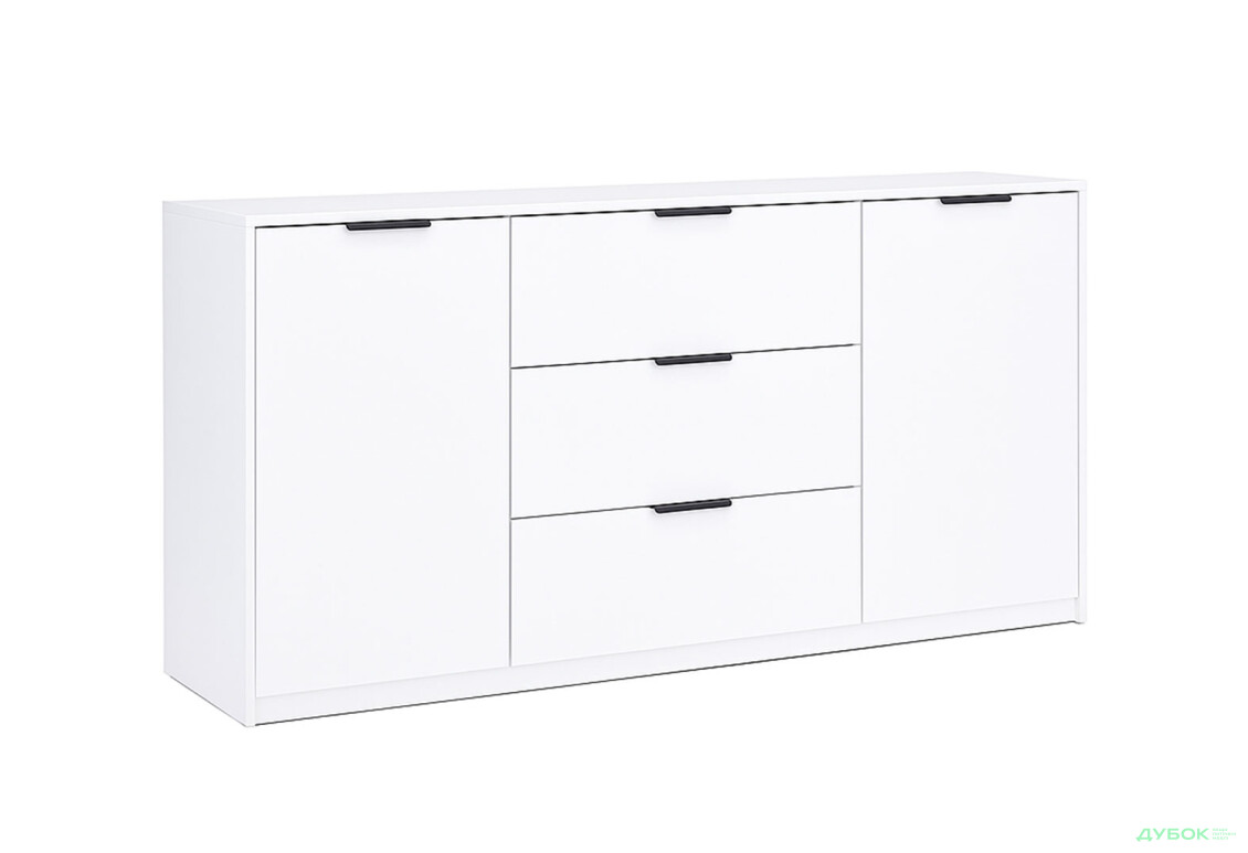 Изображение 3 - Комод МироМарк Roma Color / Рома Колор с 2 дверками и 3 ящиками 160 см глянец белый