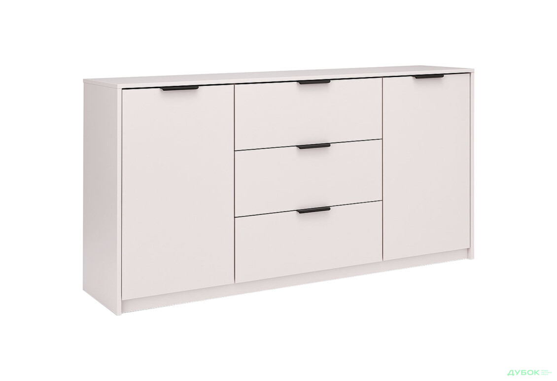 Зображення 3 - Комод MiroMark Roma Color / Рома Колор з 2 дверками і 3 шухлядами 160 см глянець кашемір