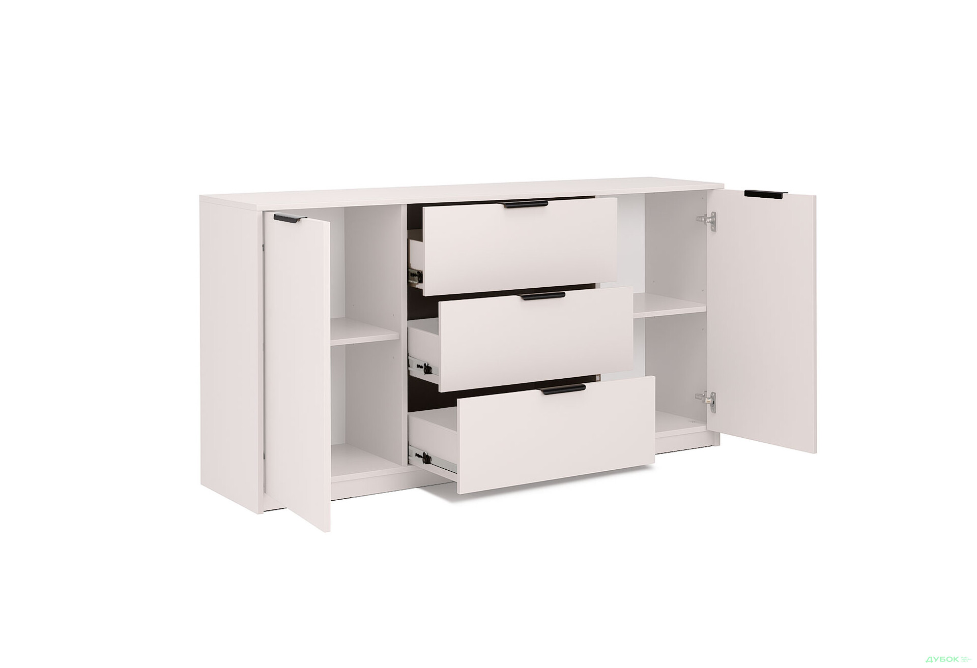 Зображення 4 - Комод MiroMark Roma Color / Рома Колор з 2 дверками і 3 шухлядами 160 см глянець кашемір