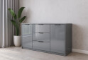 Зображення 2 - Комод MiroMark Roma Color / Рома Колор з 2 дверками і 3 шухлядами 160 см глянець сіра лава