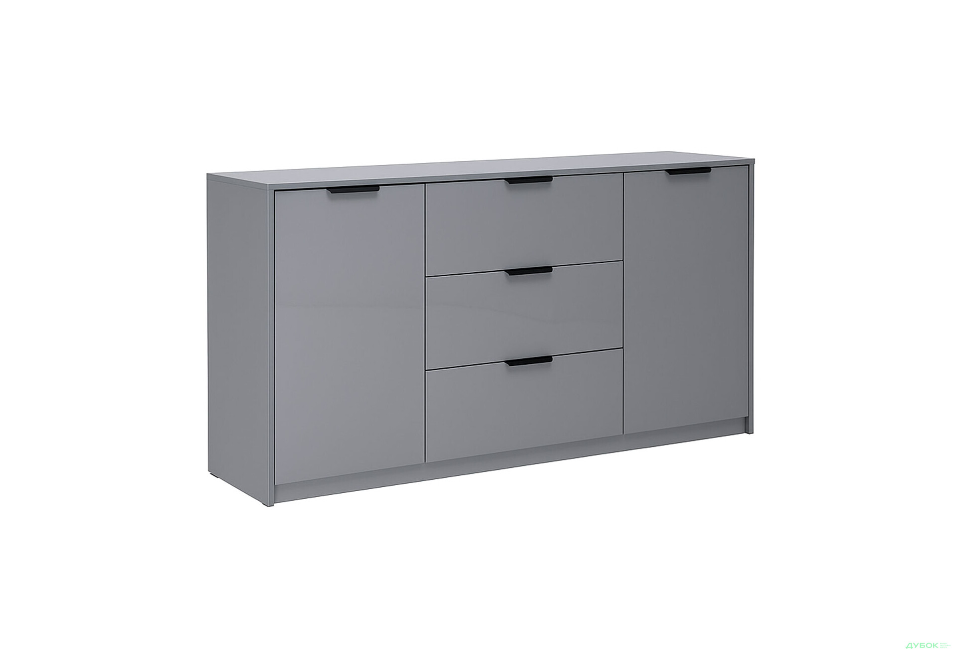 Зображення 3 - Комод MiroMark Roma Color / Рома Колор з 2 дверками і 3 шухлядами 160 см глянець сіра лава