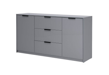 Комод MiroMark Roma Color / Рома Колор з 2 дверками і 3 шухлядами 160 см глянець сіра лава