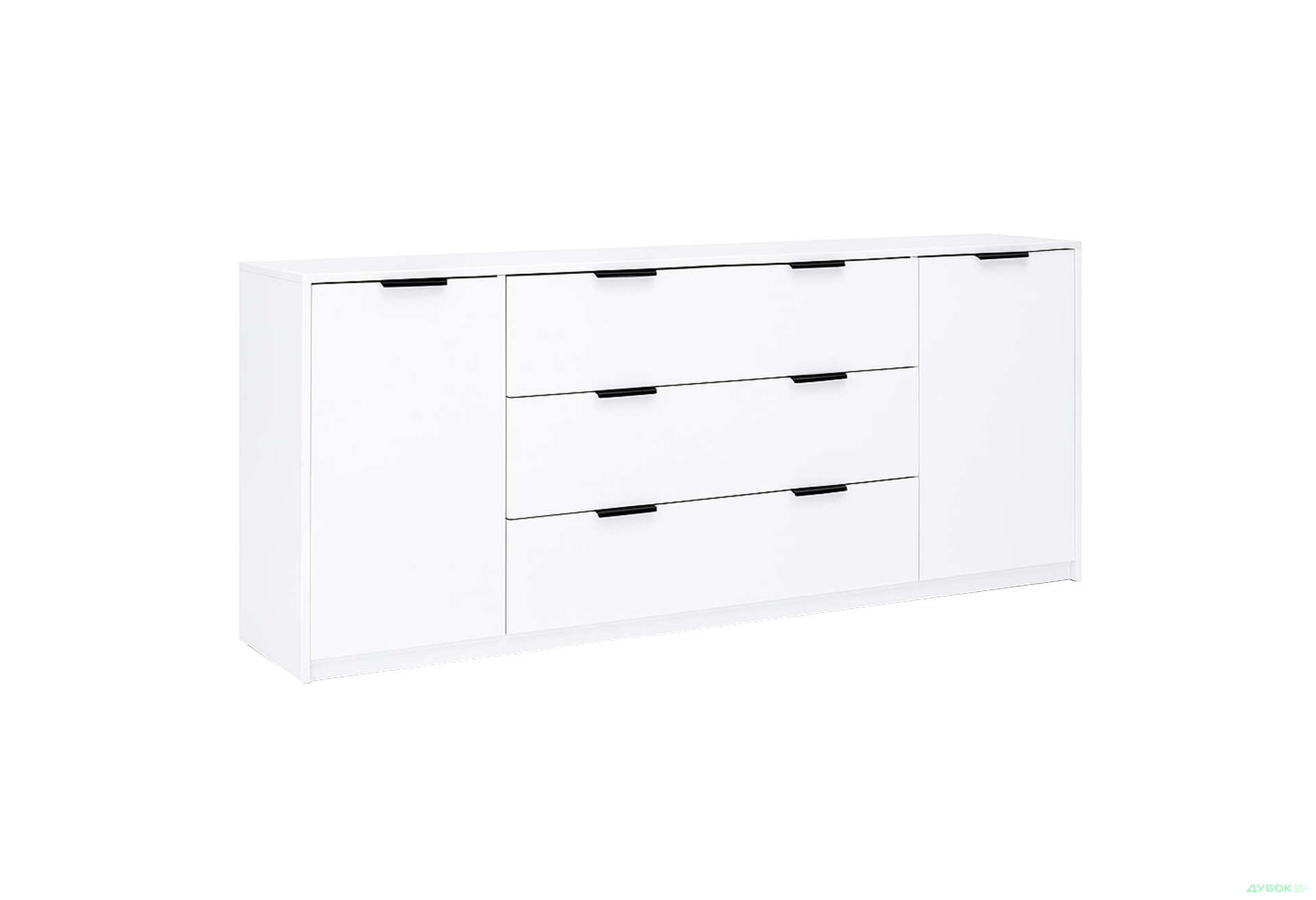 Изображение 3 - Комод МироМарк Roma Color / Рома Колор с 2 дверками и 3 ящиками 200 см глянец белый