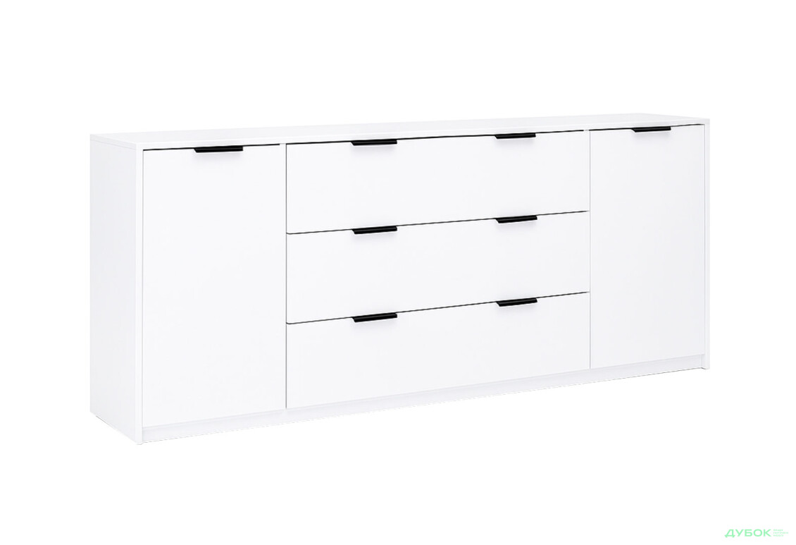 Изображение 3 - Комод МироМарк Roma Color / Рома Колор с 2 дверками и 3 ящиками 200 см глянец белый