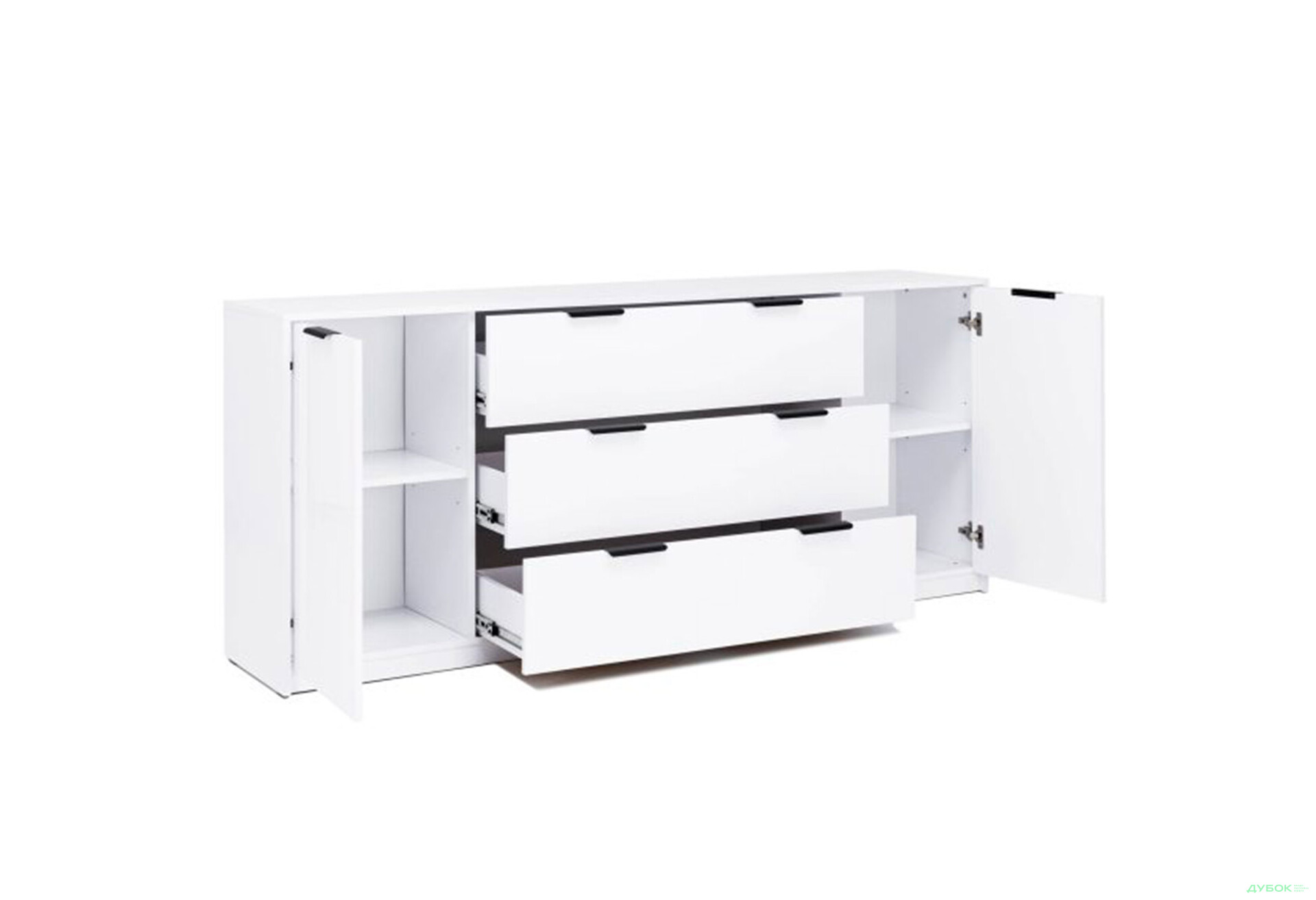 Изображение 4 - Комод МироМарк Roma Color / Рома Колор с 2 дверками и 3 ящиками 200 см глянец белый