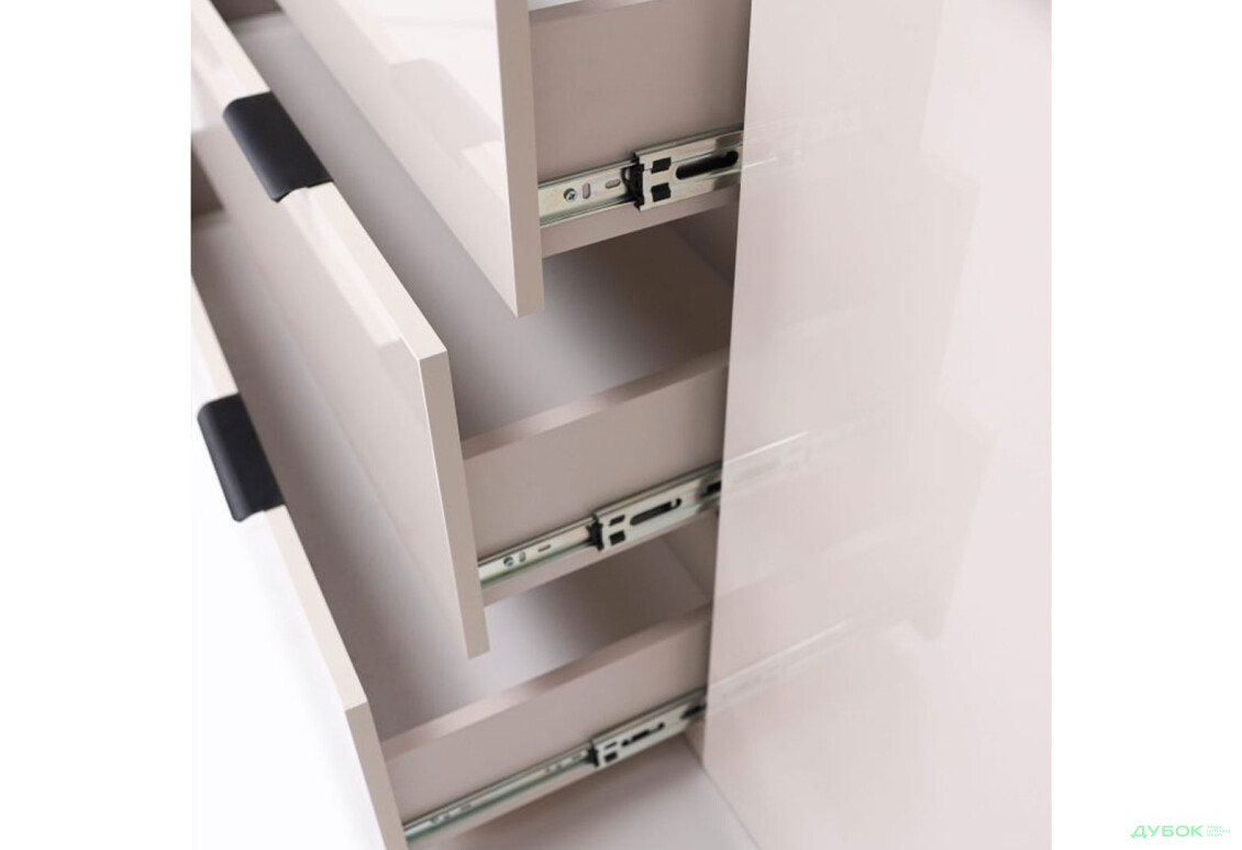 Зображення 6 - Комод MiroMark Roma Color / Рома Колор з 2 дверками і 3 шухлядами 200 см глянець кашемір