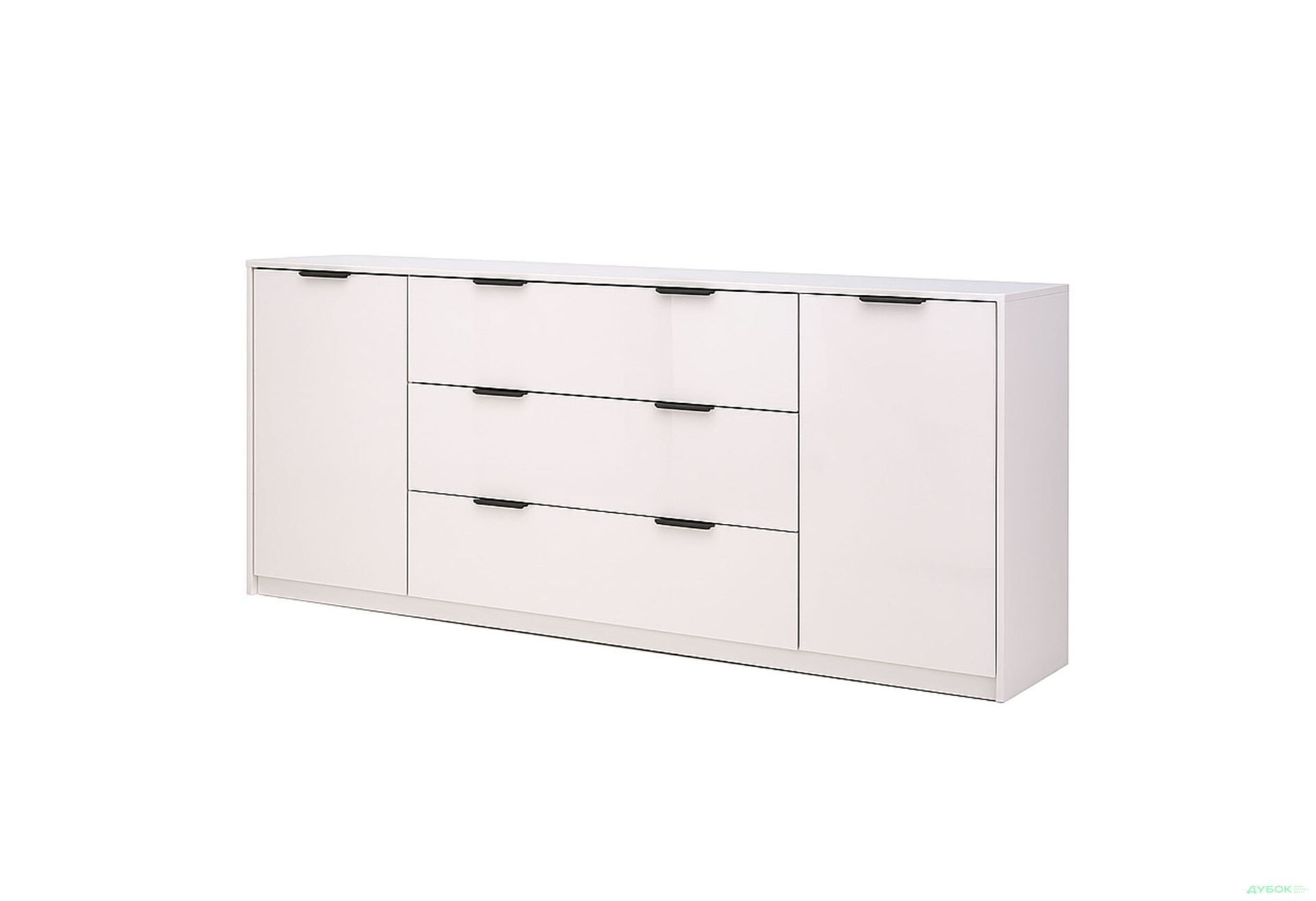 Зображення 1 - Комод MiroMark Roma Color / Рома Колор з 2 дверками і 3 шухлядами 200 см глянець кашемір