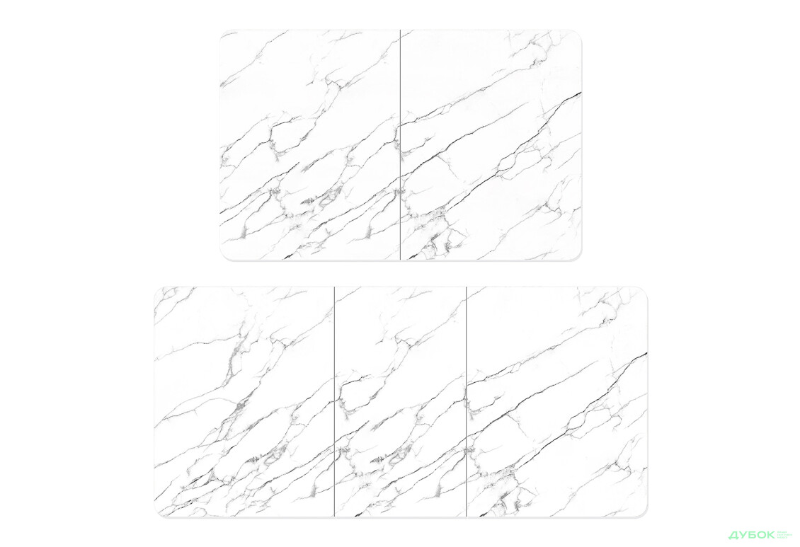 Зображення 3 - Стіл кухонний Jam Честер розкладний 120 / 160 см, чорний / скло діамант 66 М