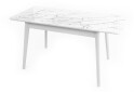 Зображення 2 - Стіл кухонний Jam Честер розкладний 120 / 160 см, білий / скло діамант 66 М