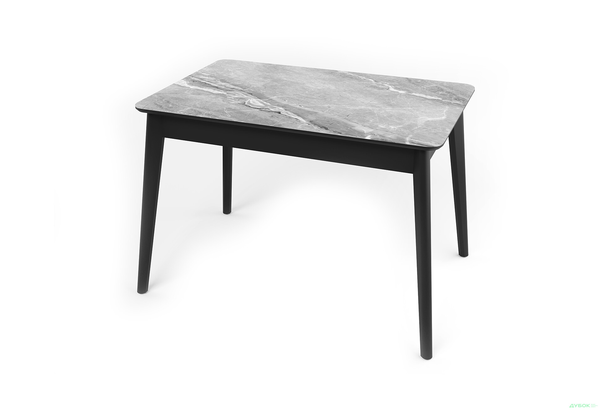 Зображення 1 - Стіл кухонний Jam Честер розкладний 120 / 160 см, чорний / скло діамант 78 М