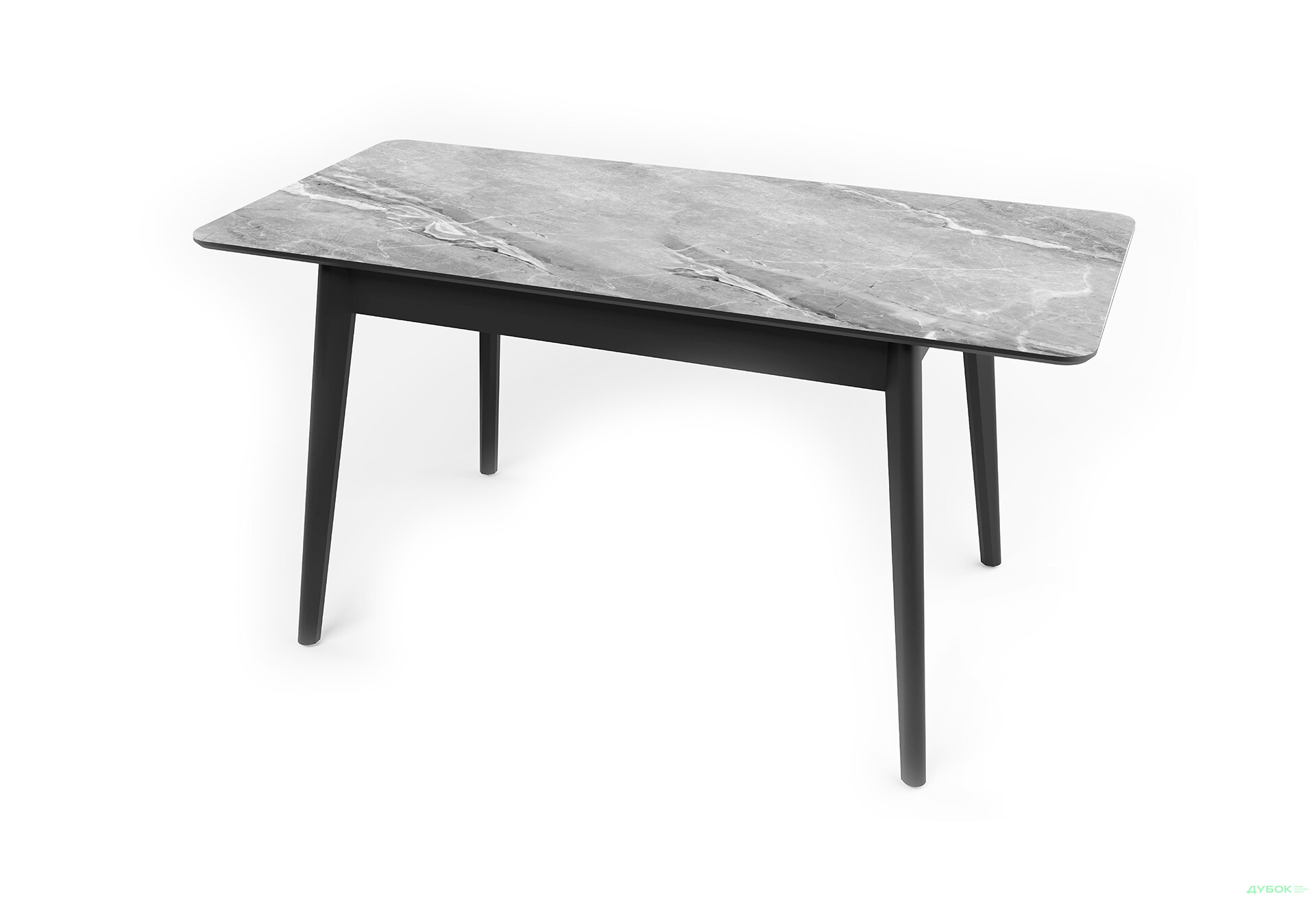 Зображення 2 - Стіл кухонний Jam Честер розкладний 120 / 160 см, чорний / скло діамант 78 М