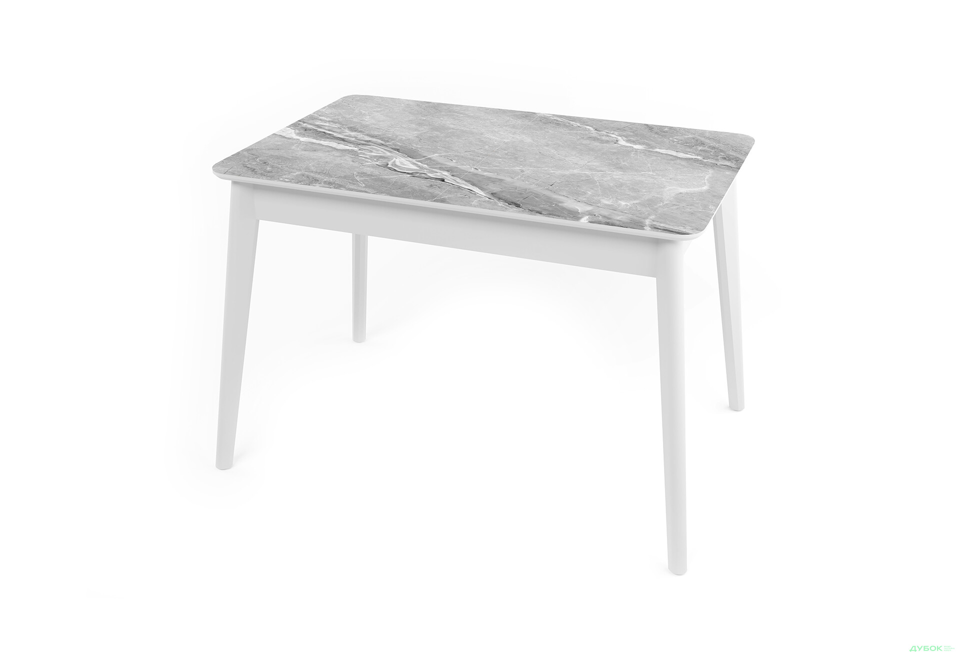 Зображення 1 - Стіл кухонний Jam Честер розкладний 120 / 160 см, білий / скло діамант 78 М