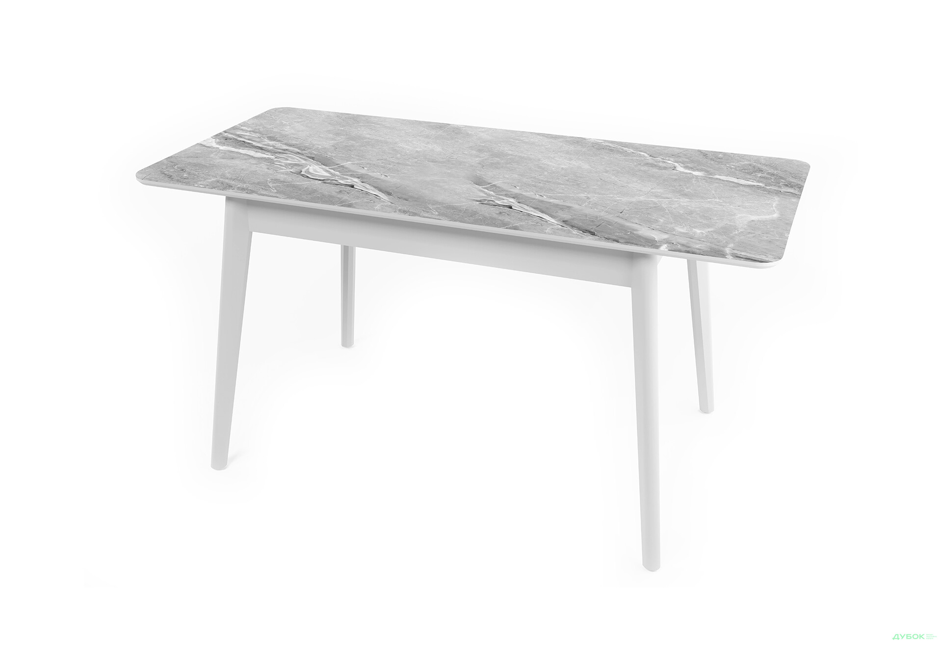 Зображення 2 - Стіл кухонний Jam Честер розкладний 120 / 160 см, білий / скло діамант 78 М