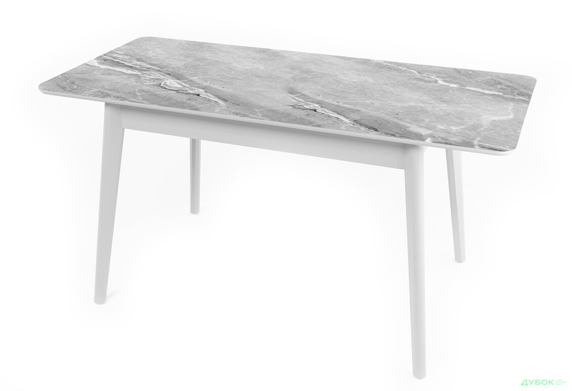 Зображення 2 - Стіл кухонний Jam Честер розкладний 120 / 160 см, білий / скло діамант 78 М