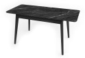 Зображення 2 - Стіл кухонний Jam Честер розкладний 120 / 160 см, чорний / скло діамант 87 М